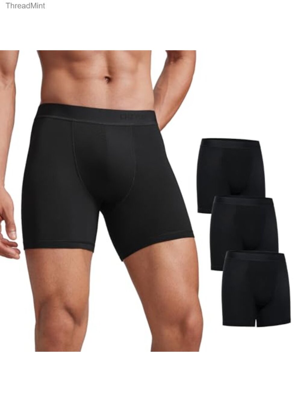 Ultra-Soft Modal Boxer Briefs 5 Inch Inseam Breathable Moisture Wicking 3 Pack
